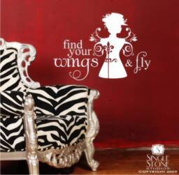 Find Your Wings & Fly Vinyl Wall Decal Ms. Margot Home Decor - thumbnail 1
