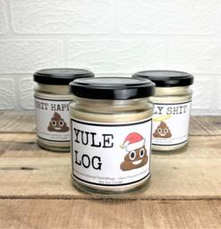 Rude Yule Log Candle - Novelty Scented Soy Wax - thumbnail 1