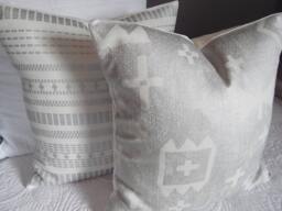 2 Patternsgrey.metallic Silver.ivory.symbols.farmhouse.modern.holiday Decor Pillows.slipcovers.toss Pillows.throw Pillows - thumbnail 1