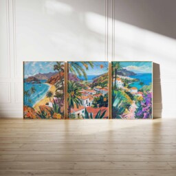 Set Of 3 Gran Canaria Posters, Spain Prints, Canary Islands Wall Art Set, Spanish Island Beach Europe Decor - thumbnail 2