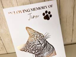Personalized Pet Memorial Foil Print Dog Cat Loss Gift - thumbnail 1