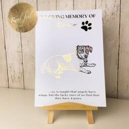 Personalized Pet Memorial Foil Print Dog Cat Loss Gift - thumbnail 2