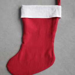 Personalized Linen Christmas Stocking Zero Waste Gift With Free Engraved Leather Tag - thumbnail 4