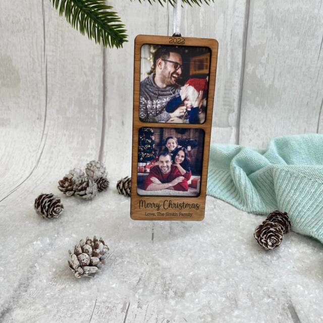 Personalised Christmas Decoration - Photo Family Bauble Grandparent Gift - image 1