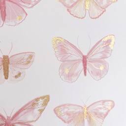 Pink & Gold Butterfly Art Print Girls Bedroom Decor - thumbnail 2