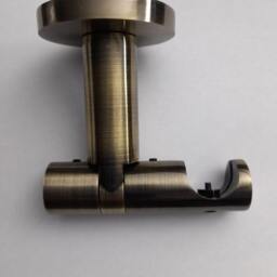 Black Single Curtain Pole Bracket - Modern Ceiling Mount Metal ??19mm - 0.75Inch Pack Of 1 - thumbnail 3
