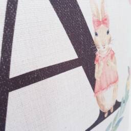 Personalised Peter Rabbit Cushion.girls Name, Christening Gift, New Baby Keepsake , Bedroom Decor - thumbnail 2