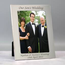 Personalised On Our Sons Son's Wedding Day Photo Picture Frame Gifts Ideas For Mother & & Father Of The Groom Presents Keepsakes - thumbnail 3