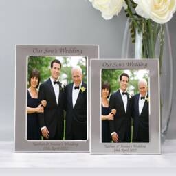 Personalised On Our Sons Son's Wedding Day Photo Picture Frame Gifts Ideas For Mother & & Father Of The Groom Presents Keepsakes - thumbnail 2