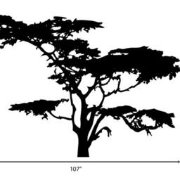Realistic African Tree Wall Decal Headboard Home Decor Stick On Art By Decalisland - Decals For Walls Sd 002 - thumbnail 2