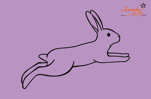 Cute Rabbit Wall Decal - Version 4 - image 1