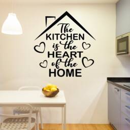 Kitchen Wall Sticker - Roof Heart Of The Home Decal Art - thumbnail 1