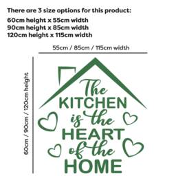 Kitchen Wall Sticker - Roof Heart Of The Home Decal Art - thumbnail 3