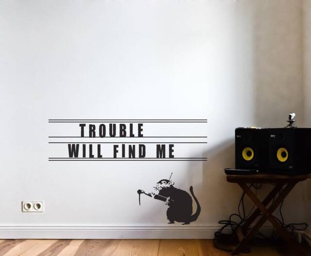 Wall Decal Banksy Rat Paints A Wise Quote, Wisdom Sticker Street Art Decal, Funny Saying Urban Art, Grafitti Style - image 1