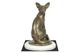Egyptian Cat On White Wooden Base Statue, Limited Edition, Artdog - thumbnail 1