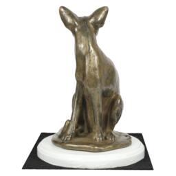 Egyptian Cat On White Wooden Base Statue, Limited Edition, Artdog - thumbnail 3