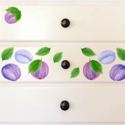 Wall Decals Plums 18-Set, Kitchen D??cor, Tile Decals, Furniture Hand-Painted Plum Home By Easysweethome - thumbnail 2