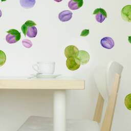 Wall Decals Plums 18-Set, Kitchen D??cor, Tile Decals, Furniture Hand-Painted Plum Home By Easysweethome - thumbnail 4