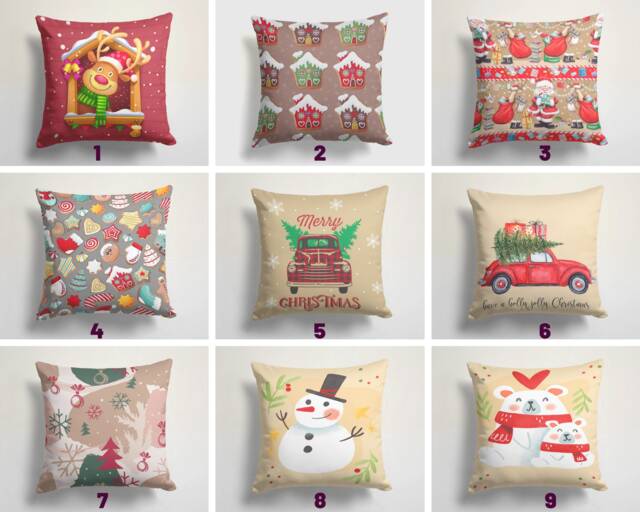 Festive Christmas Cushion Covers/Merry Pillow Cover/Cute Snowman Case Decoration/Christmas Sofa Case/Christmas Gift - image 1