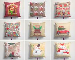 Festive Christmas Cushion Covers/Merry Pillow Cover/Cute Snowman Case Decoration/Christmas Sofa Case/Christmas Gift - thumbnail 1