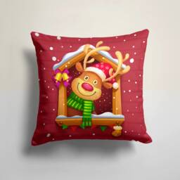 Festive Christmas Cushion Covers/Merry Pillow Cover/Cute Snowman Case Decoration/Christmas Sofa Case/Christmas Gift - thumbnail 2