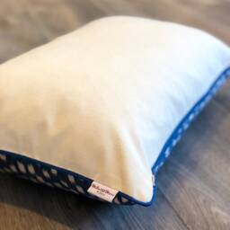 Silk Ikat Pillow Cover Newbie Blue - Statement Cushion For Home Decor - thumbnail 3
