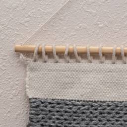 The Indoor Store - Hand Woven Cotton & Wool Grey Wall Hanging, Bohemian/Boho - thumbnail 3