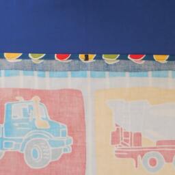 Wall Hanging Fabric Panel With Trucks - Construction Kids Room - thumbnail 4