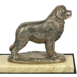 Newfoundland, Dog Sand Marble Base Statue, Limited Edition, Artdog. Made Of Cold Cast Bronze. Perfect Gift. Limited Edition - thumbnail 2