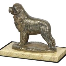 Newfoundland, Dog Sand Marble Base Statue, Limited Edition, Artdog. Made Of Cold Cast Bronze. Perfect Gift. Limited Edition - thumbnail 3