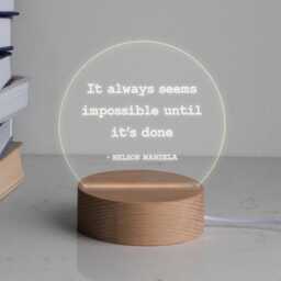 Engraved Usb Mini Desk Lamp - Inspirational Quotes Gifts For Men Women Home Office Accessories 7 Light Colour Options - thumbnail 3