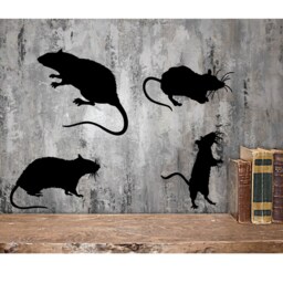 Halloween Rat Wall Art, Decals, Vinyl Wall Art, Decor, Stickers, Decals - thumbnail 1