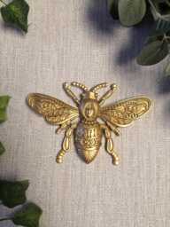 Gold Bee Wall Hanging, Insect Art, Honey Decor, Unusual Gift, Bee, Gallery Entomology Decor