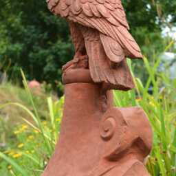 Hawk Bird Roof Finial 90 Degree Angled Ridge Tile - thumbnail 4