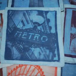 Paris Metro Art Nouveau Sign Ephemera Photo Linen Pillowcase Cover Ooak - thumbnail 2