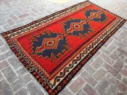4x6 Handcrafted Afghan Wool Kilim - Vibrant Geometric Flatweave Rug Bohemian Tribal Style For Cozy Living Spaces Boho Gift - thumbnail 1