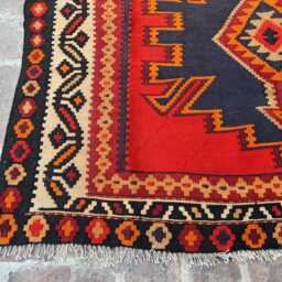 4x6 Handcrafted Afghan Wool Kilim - Vibrant Geometric Flatweave Rug Bohemian Tribal Style For Cozy Living Spaces Boho Gift - thumbnail 4