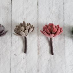 Succulent Plants Faux Succulents Artificial Fake Stems Favours Gift Plant For Pot - thumbnail 3