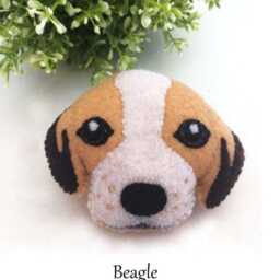 Dog Cushion, Pug Beagle Pillow, Felt Machine Embroidered, Gift For Dog Lover, Decorative Throw Cushion, Toy, Pillow - thumbnail 3