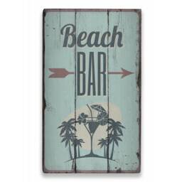 Beach Bar Decor, Wood Drinkers Lifestyle, House Wooden Sale Wall Decor - Old Sign - thumbnail 2