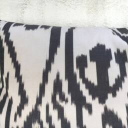 Silk Ikat Lumbar Pillow Cover, Handwoven Accent - 16x24 - thumbnail 2