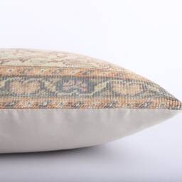 Vintage Turkish Kilim Pillow Cover 18'' Handwoven Wool Cushion - thumbnail 4