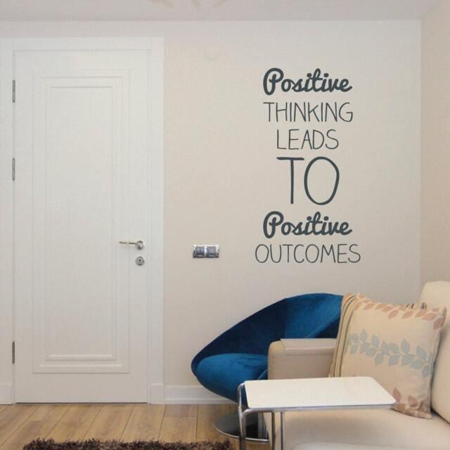 Positive Thinking Wall Sticker Decal Vinyl Quote Mural Inspirational Words Art - image 1