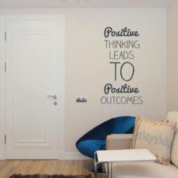 Positive Thinking Wall Sticker Decal Vinyl Quote Mural Inspirational Words Art - thumbnail 1