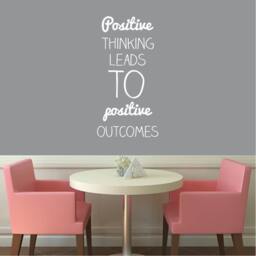 Positive Thinking Wall Sticker Decal Vinyl Quote Mural Inspirational Words Art - thumbnail 2