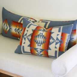14x36 Chief Joseph Slate Wool Pillow Cover, Southwestern Cover - Ready To Ship - thumbnail 4