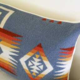 14x36 Chief Joseph Slate Wool Pillow Cover, Southwestern Cover - Ready To Ship - thumbnail 2