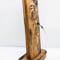 Hand Crafted Oak, Scotch Whisky Barrel Stave Mantle Clock - thumbnail 2