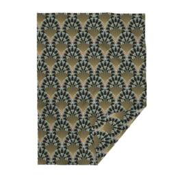 Art Deco Throw Blanket - Egyptian Egypt Papyrus Floral Flowers By Analinea - thumbnail 2