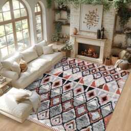 Authentic Gray Moroccan Rug, Shag Berber Rug, 9x12 Area Rug - thumbnail 2